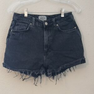 New‎ Look Black High-Waisted Jean Shorts